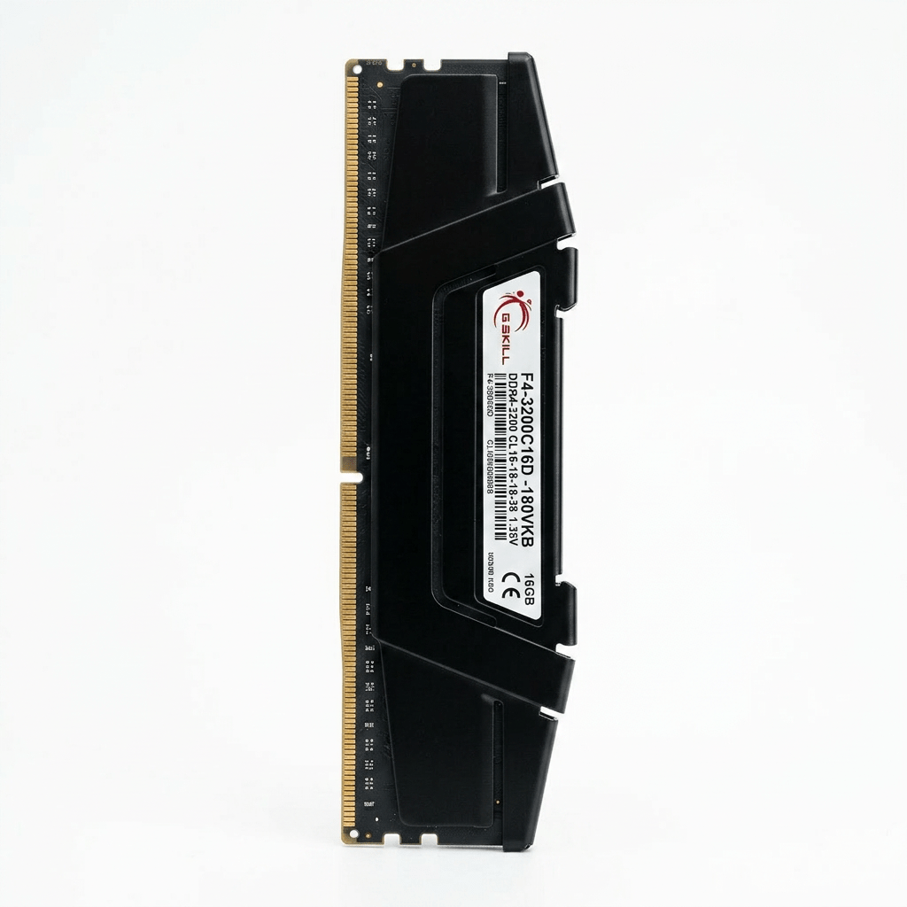 G.Skill DDR4-3200 16GB RAM stick with black heat spreader